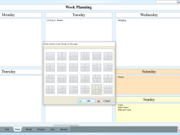 Choose a predefined page layout